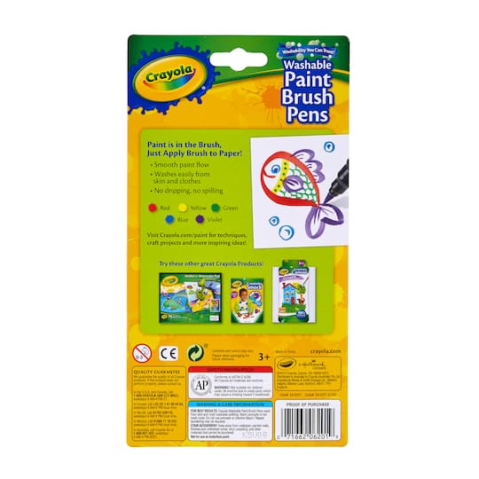 12 Packs: 5 ct. (60 total) Crayola® Washable Paint Brush Pens